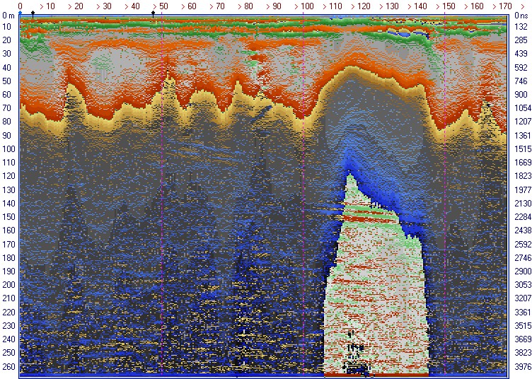 Kučlín, anomálie ve vápencích. Blok vápenců v magmatu Kučlín
