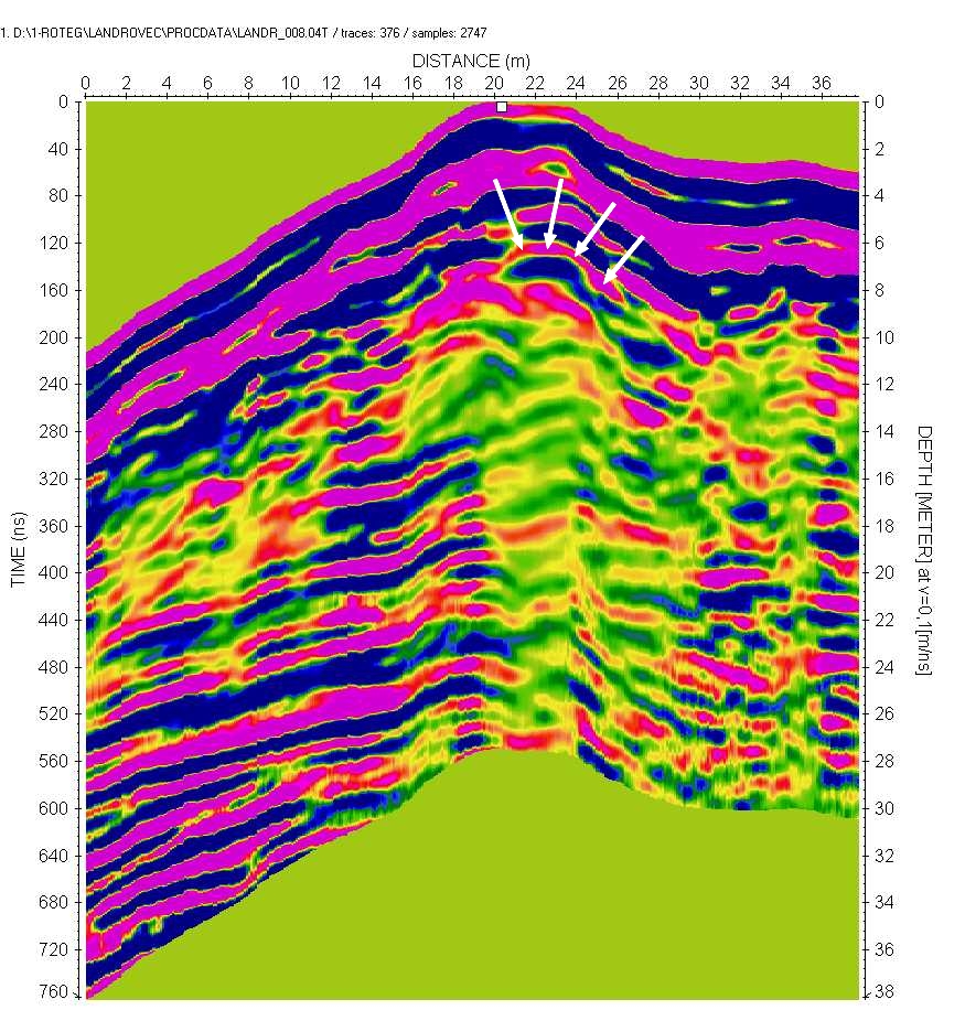 Slovensko Landrovec, dutina ve vrcholu hory.